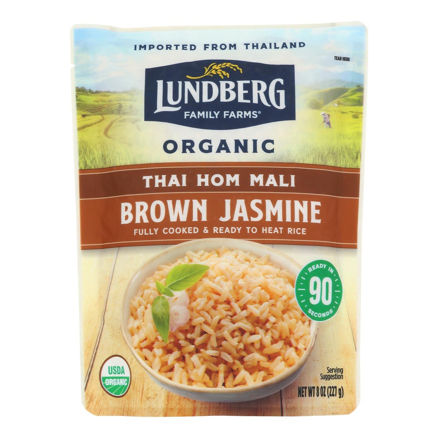 Lundberg Organic Brown Jasmine Rice - 6 Pack, 8 Oz Each