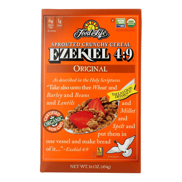 Ezekiel 4-9 Organic Sprouted Whole Grain Cereal, 16oz, 6-Pack