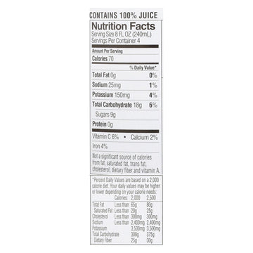 R.W. Knudsen - Juice - Just Cranberry - Case of 6 - 32 fl oz