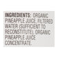 R.W. Knudsen Organic Pineapple Juice, 32 fl oz, Pack of 6