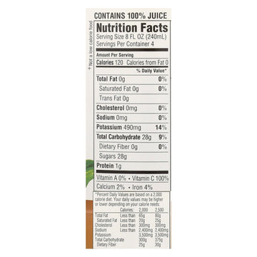 R.W. Knudsen Organic Grapefruit Juice, 32 fl oz, 6-Pack