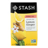 Stash Tea - Herbal - Lemon Ginger - 20 Bags - Case Of 6