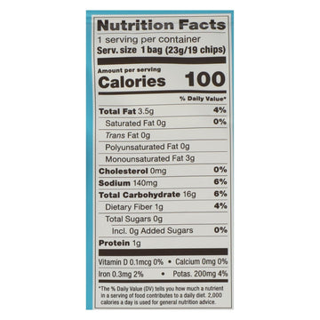 Popchips Potato Chip - Sea Salt - Case Of 24 - 0.8 Oz.