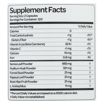 Health Plus - Super Colon Cleanse - 500 Mg - 240 Capsules