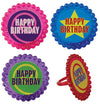 Happy Birthday Glitter Rings - Asst.