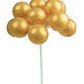 Medium Golden Balloon Clusters 7" Long *Available in 4, 12 and 36 counts*