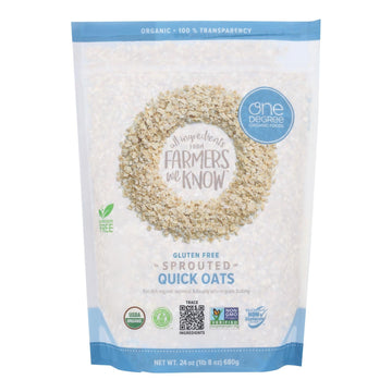 Sprouted Organic Quick Oats, 24oz, Case of 4 - One Degree