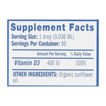 Mommy's Bliss Vitamin D Organic Drops - 1 Each - .11 Fz