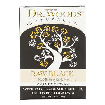 Dr. Woods Bar Soap Raw Black - 5.25 Oz