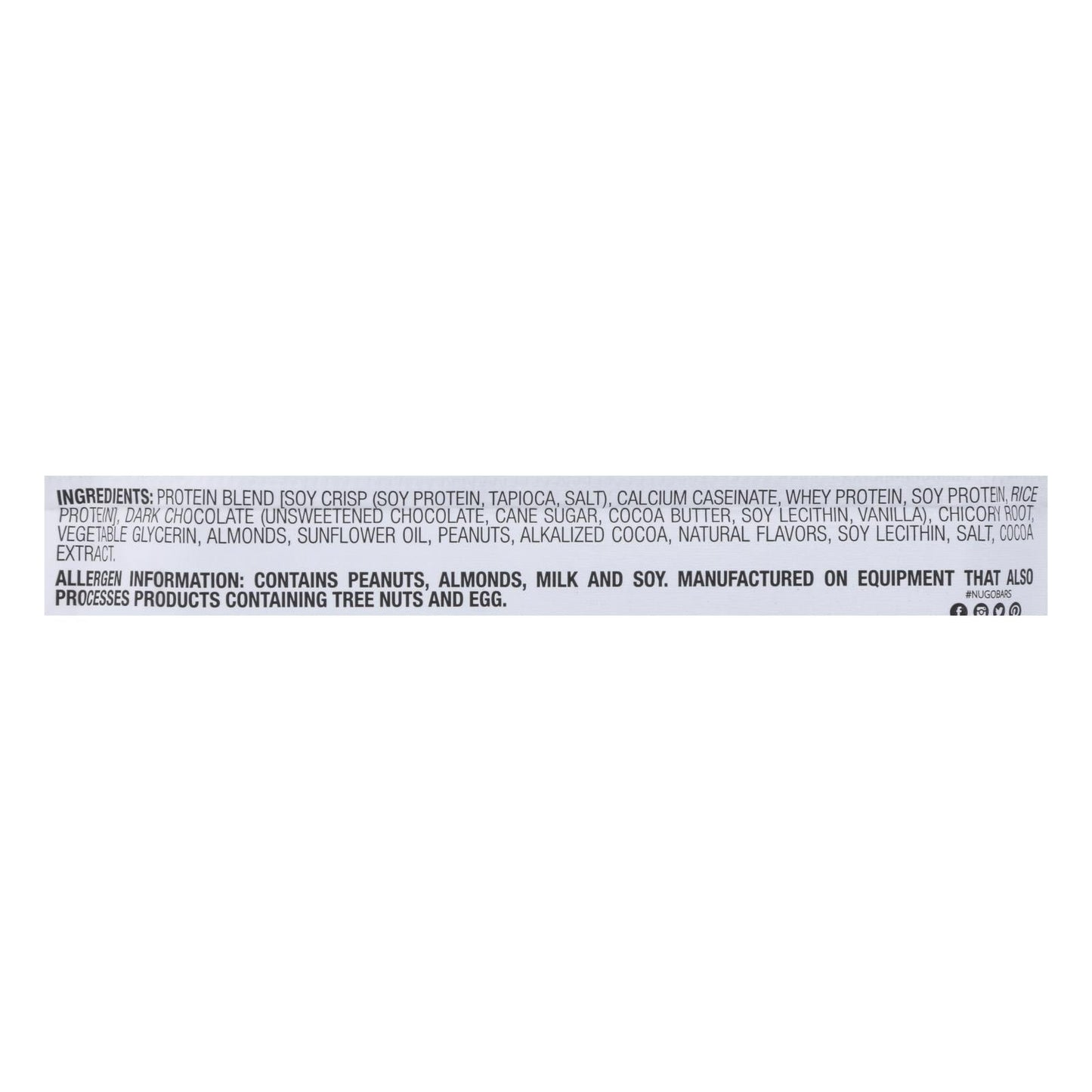 NuGo Nutrition Bar - Slim - Brownie Crunch - 1.59 oz Bars - Case of 12