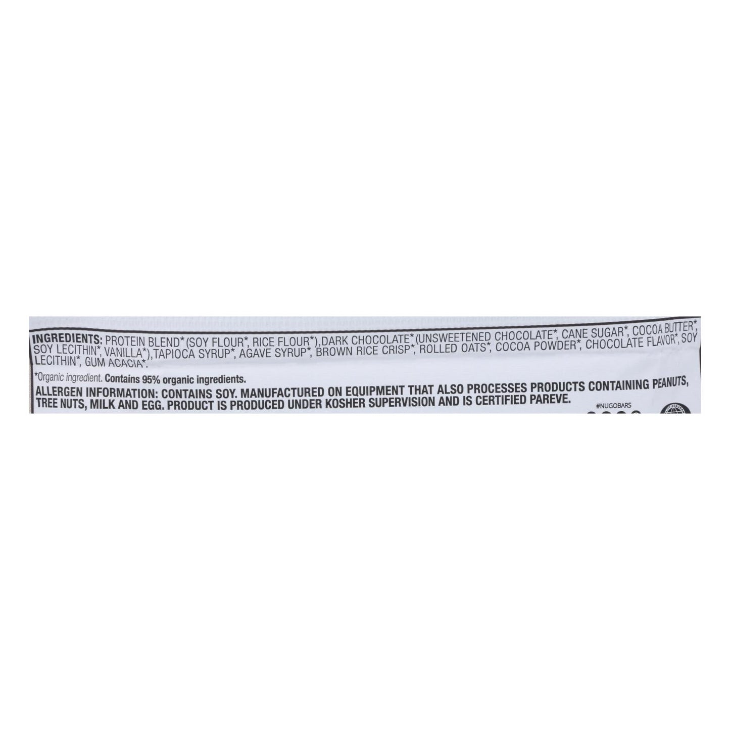 NuGo Organic Dark Chocolate Bars - 1.76 oz, 12-Pack