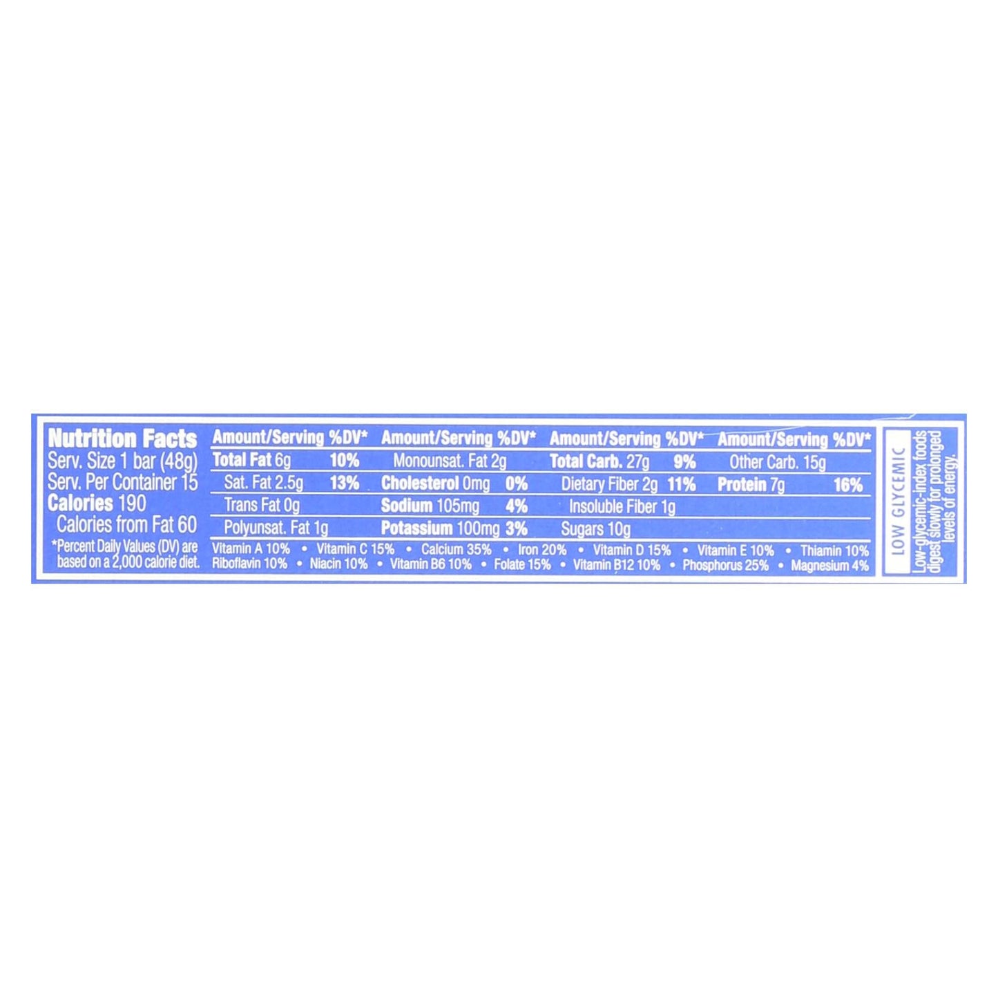 Luna Bar Blueberry Bliss - Organic - 15 Count