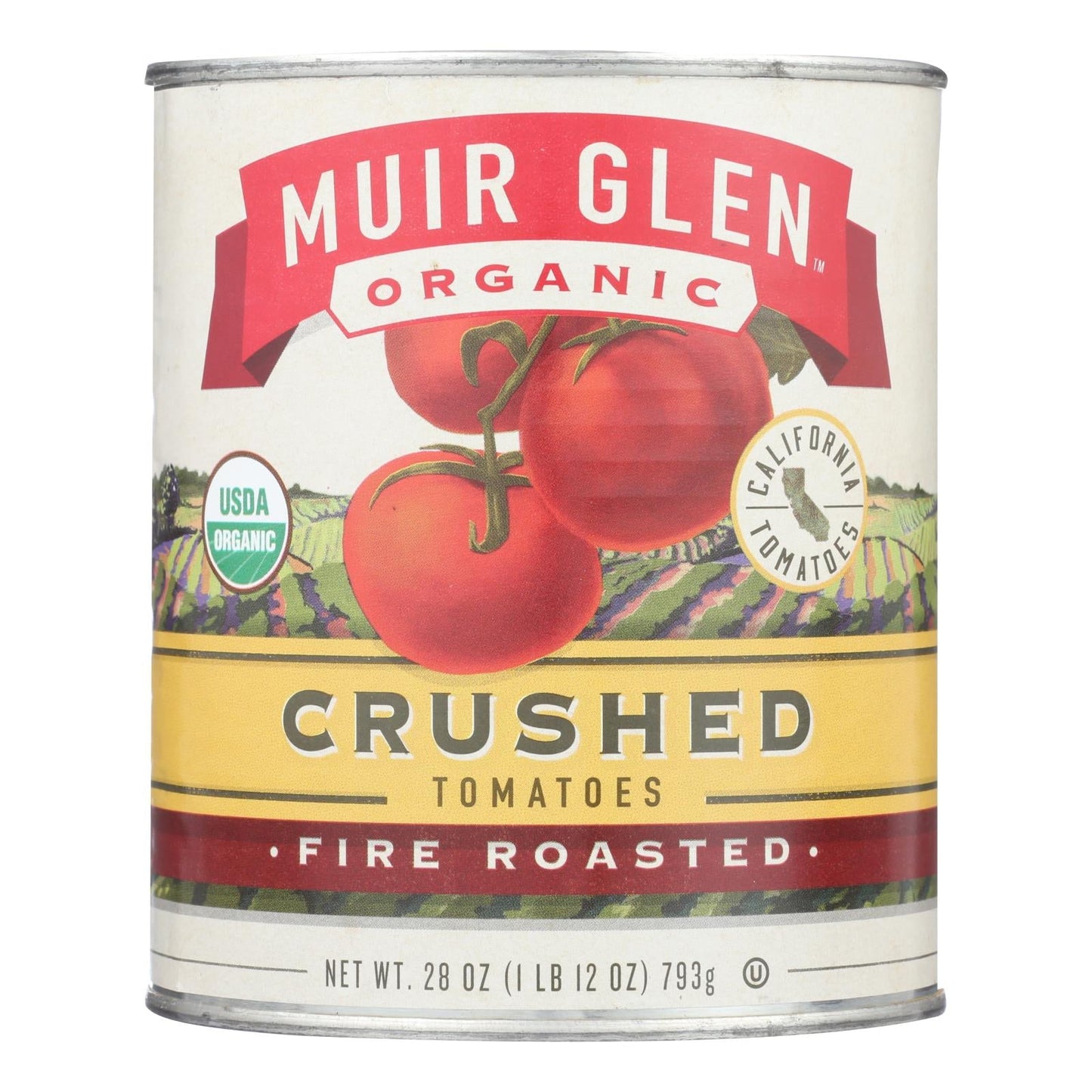 Muir Glen Fire Roasted Crushed Tomato, 12 Pack, 28 Oz Each