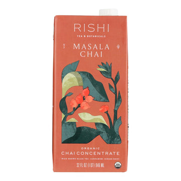Rishi Masala Chai Concentrate - Case Of 12 - 32 Fl Oz