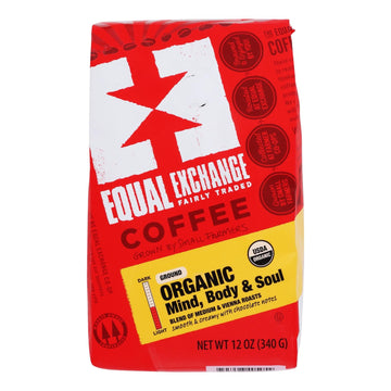 Equal Exchange Organic Drip Coffee, Mind Body Soul, 6x12 Oz