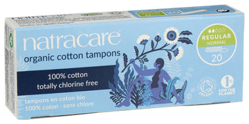 Natracare 100% Organic Cotton Tampons Regular - 20 Tampons