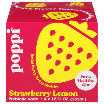 Poppi - Prebio Soda Straw Lemon - CS of 6-4/12 FZ