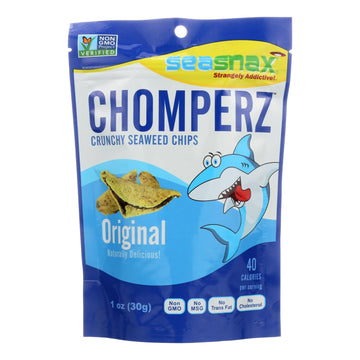 Seasnax Chomperz Original Seaweed Chips, 8-Pack, 1 Oz.