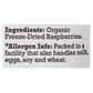 Natierra Freeze Dried - Raspberries - Case of 12 - 1.3 oz.