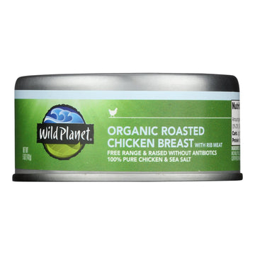 Wild Planet Organic Roasted Chicken Breast, 12 Cans, 5 Oz
