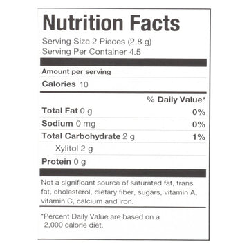 Pur Gum Peppermint - Aspartame Free, 9pcs, Case of 12