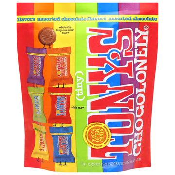 Tony's Chocolonely Tiny Flavored Choc Pouch, 8 Pack