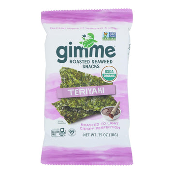 Gimme Organic Roasted Teriyaki - Case Of 12 - 0.35 Oz.