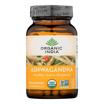 Organic India Ashwagandha Supplements - 90 Vcaps