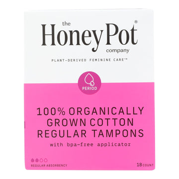 The Honey Pot - Tampon Reg Plst App Uscnt - EA of 1-18 CT