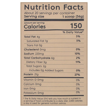 Truvani Peanut Butter Chocolate Protein Powder 25.75 Oz