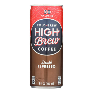 High Brew Double Espresso Coffee, 8 Oz, Case of 12