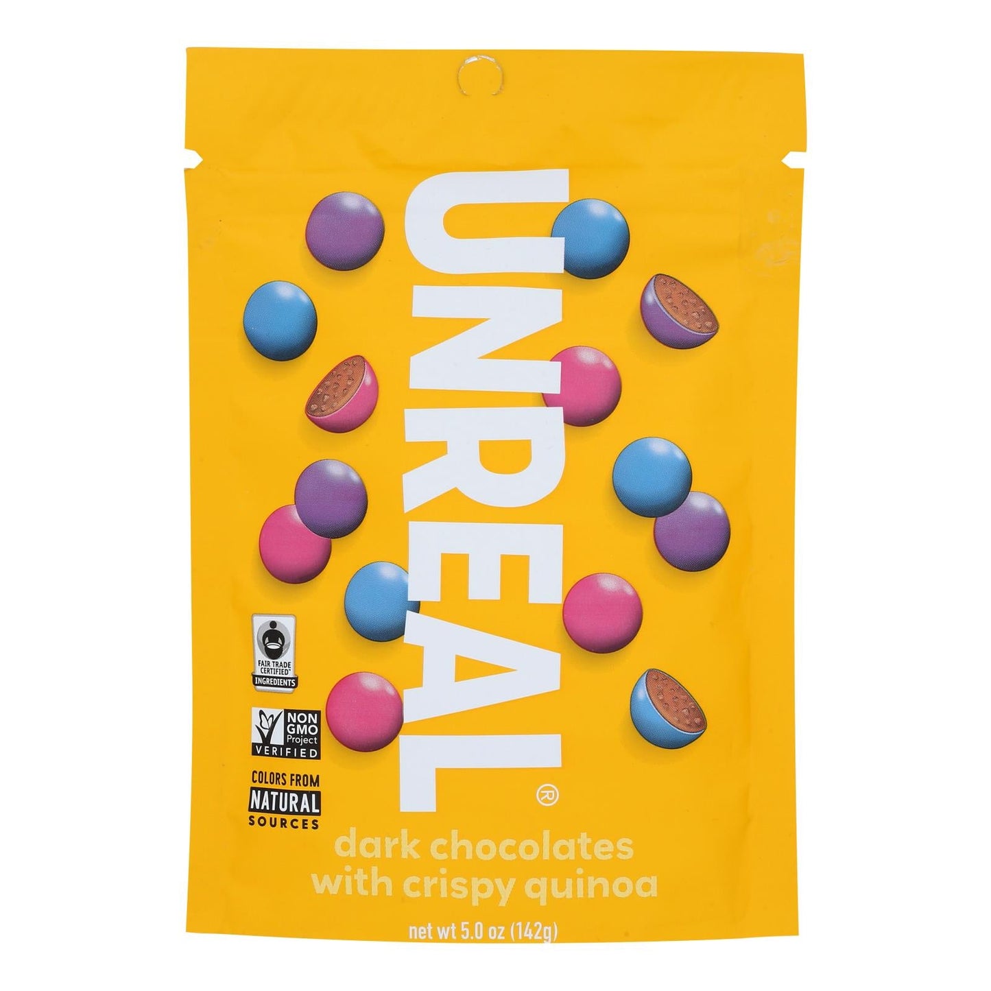 Unreal Dark Chocolate Quinoa Gems - 6 Pack (5 oz each)