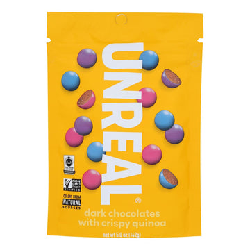 Unreal Dark Chocolate Quinoa Gems - 6 Pack (5 oz each)