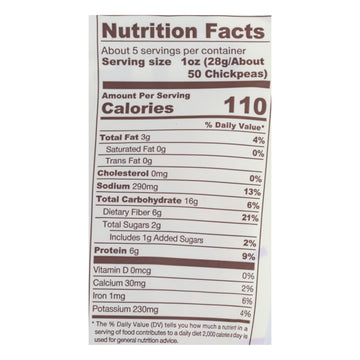 Biena Chickpea Snacks - Rockin' Ranch - Case Of 8 - 5 Oz.