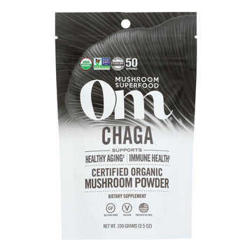 Om - Chaga Organic Powder 100grm - 1 Each - 3.5 Oz