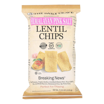 Daily Crave Lentil Chips Himalayan Salt, 8 Pack, 4.25 Oz