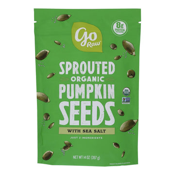 Go Raw Sprouted Pumpkin Seeds w/ Sea Salt, 6 Pack, 14 Oz