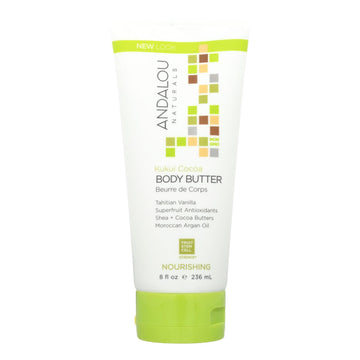 Andalou Naturals Kukui Cocoa Body Butter - 8 Fl Oz