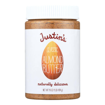 Justin's Classic Almond Butter, Case of 6, 16 Oz