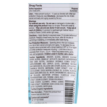 Babo Botanicals Baby Mineral Sunscreen SPF 50 - 3 Oz