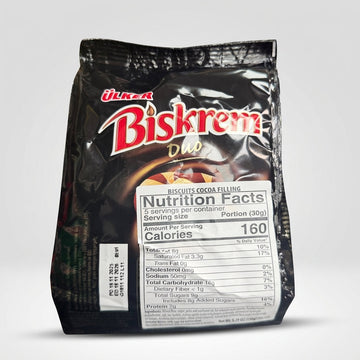 Ülker Biskrem Duo 160g - Chocolate Filled Swirl Biscuits