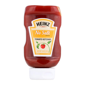 Heinz Ketchup - No Salt - Case of 6 - 14 oz.