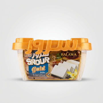 Srour Gold Halawa with Vanilla - Premium Sesame Halva Spread