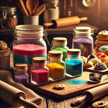 Sanding Sugar, Fine Crystal Sugar Edible Cake Toppings, Choose from 12 Colors