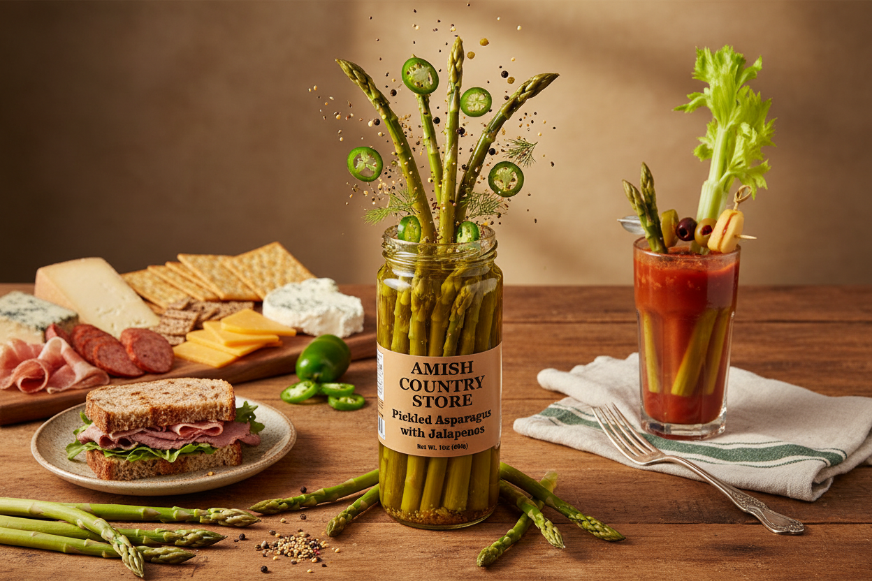 Pickled Asparagus with Jalapeños | Jalapeño Kick | 16 oz