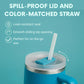 THE CLEAN HYDRATION CO. Insulated Ceramic Coated 40 oz Tumbler with Handle - (Aqua)