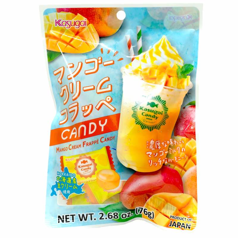 Kasugai Frappe Hard Candy, Peach, Mango or Caramel Cream