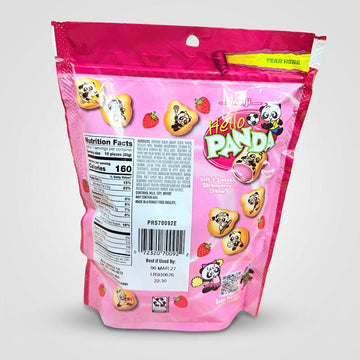 Meiji Hello Panda Strawberry 7 oz - Bite Size Crunchy Cookie Snacks