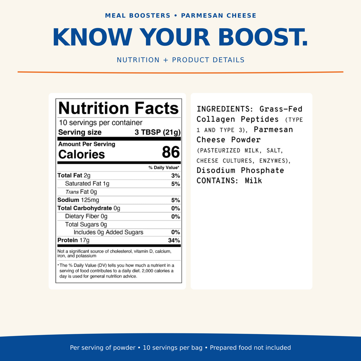 Parmesan Cheese - Collagen Protein