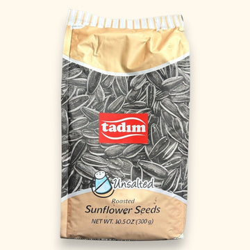 Tadim Roasted Unsalted Sunflower Seeds 10.5 oz - Premium Turkish Snack